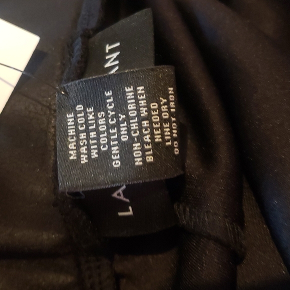 Faux Leather Like Leggings w/White & Bling Stripe Piping Sz 18/20 W - Picture 9 of 9